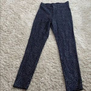 Blue and White Polka Dot Pants